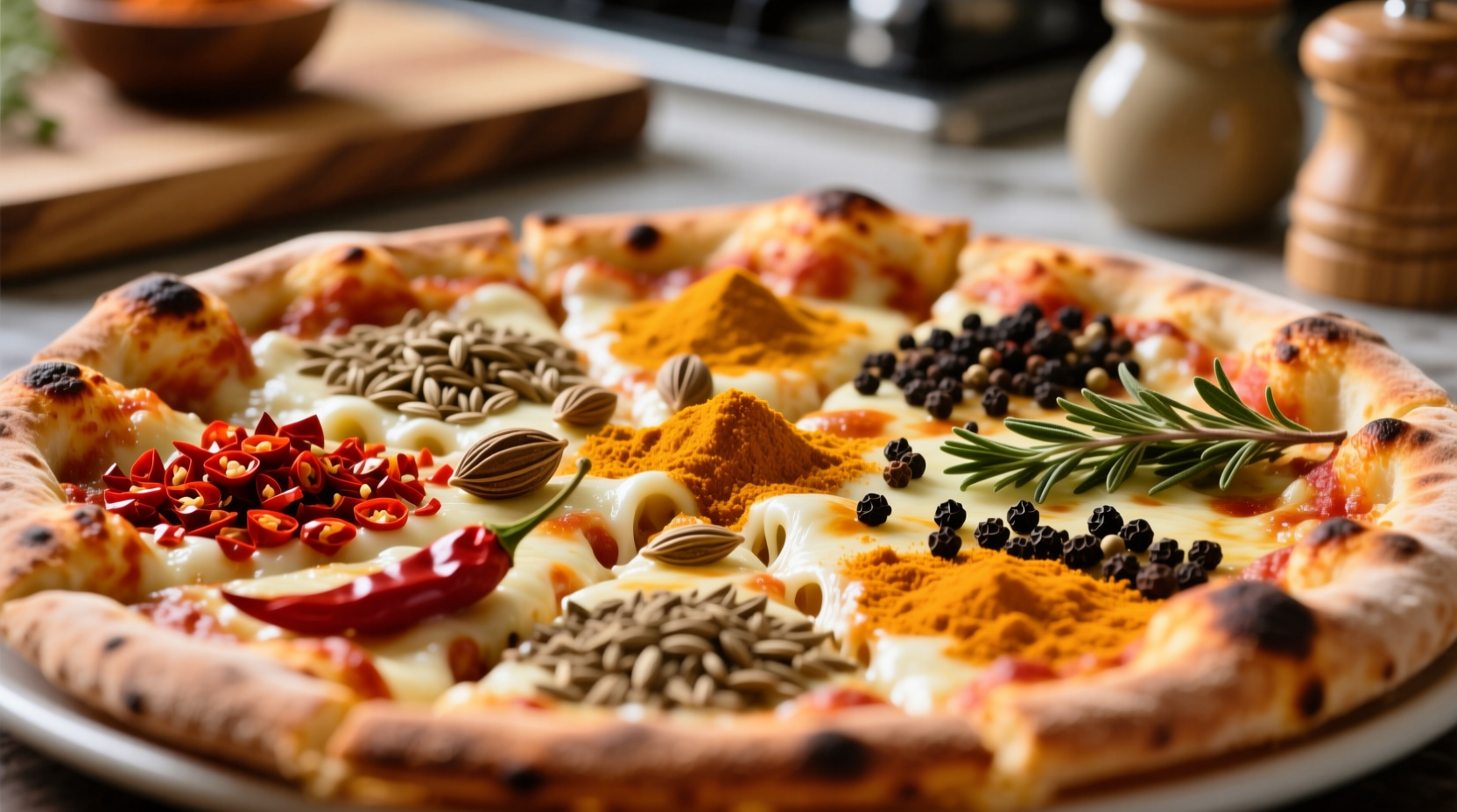 spices in pizza