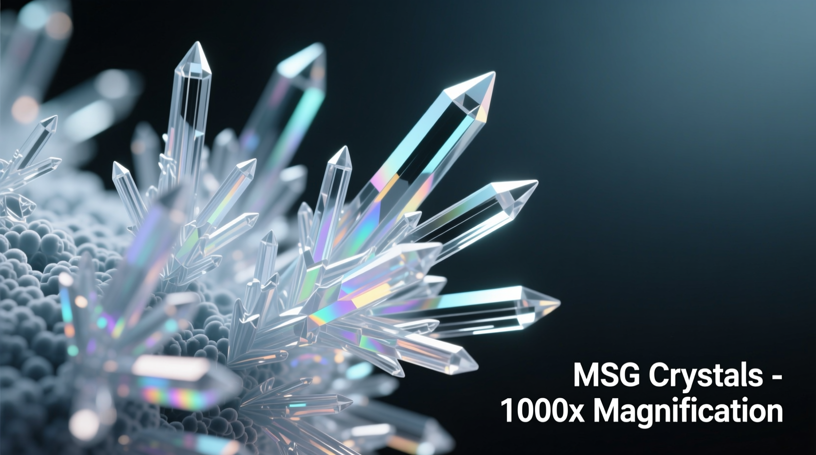 Comparaison microscopique des cristaux de MSG et de sel