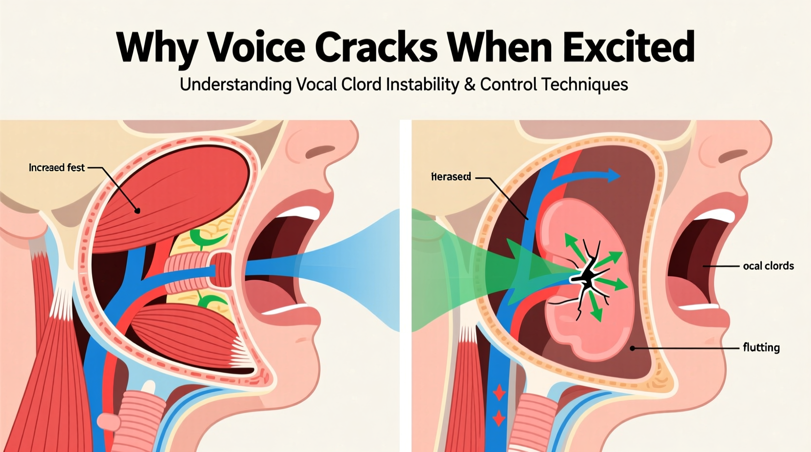 why does my voice crack when excited and how to control it