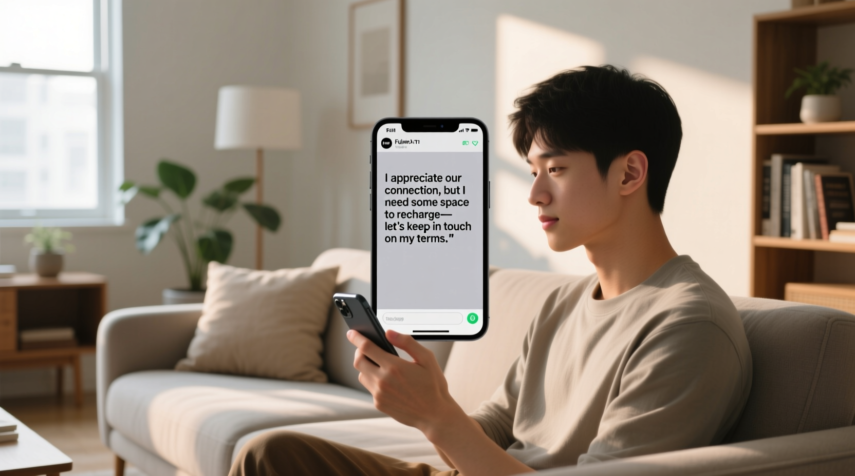 how to set boundaries with family using text messages politely