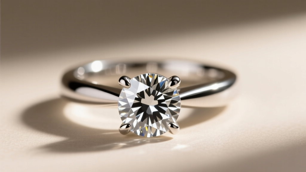 Macro shot of a sterling silver pinch bail with four prongs securely gripping the edges of a round diamond cocktail ring setting.