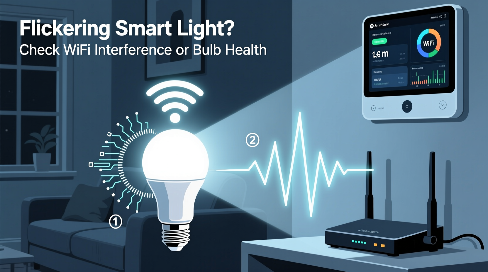 why is my smart light flickering wifi interference or bulb issue