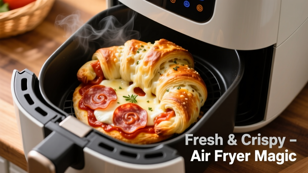 Pepperoni Pizza Crescent Rolls in Air Fryer