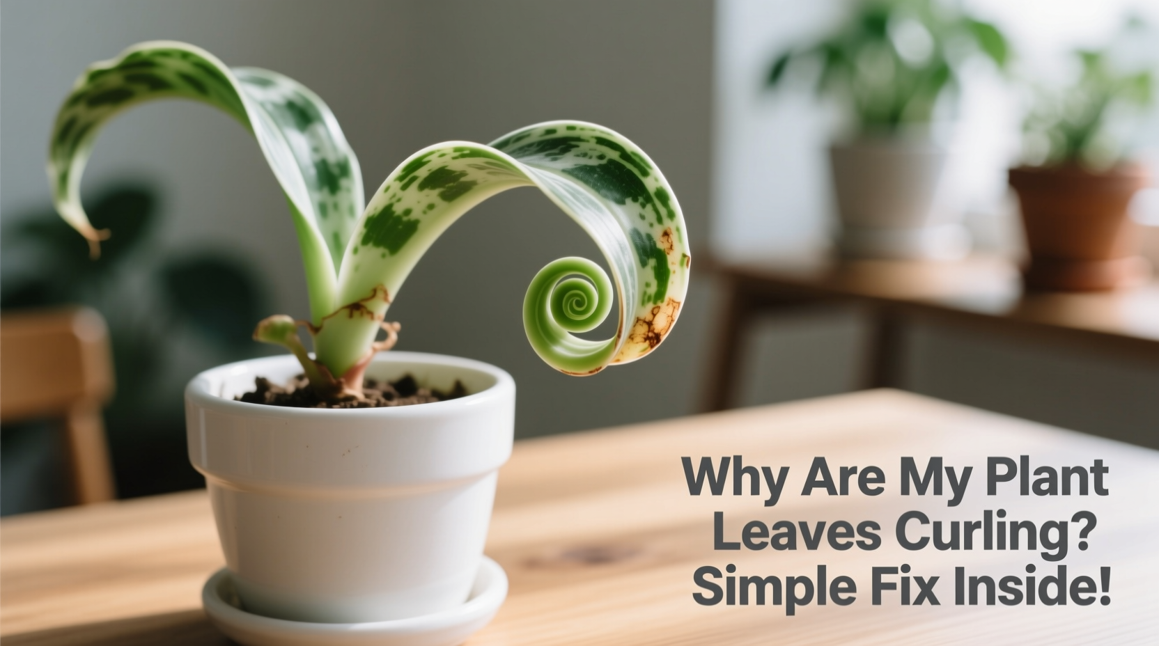 why is my plant leaves curling inward and what simple fix can save it