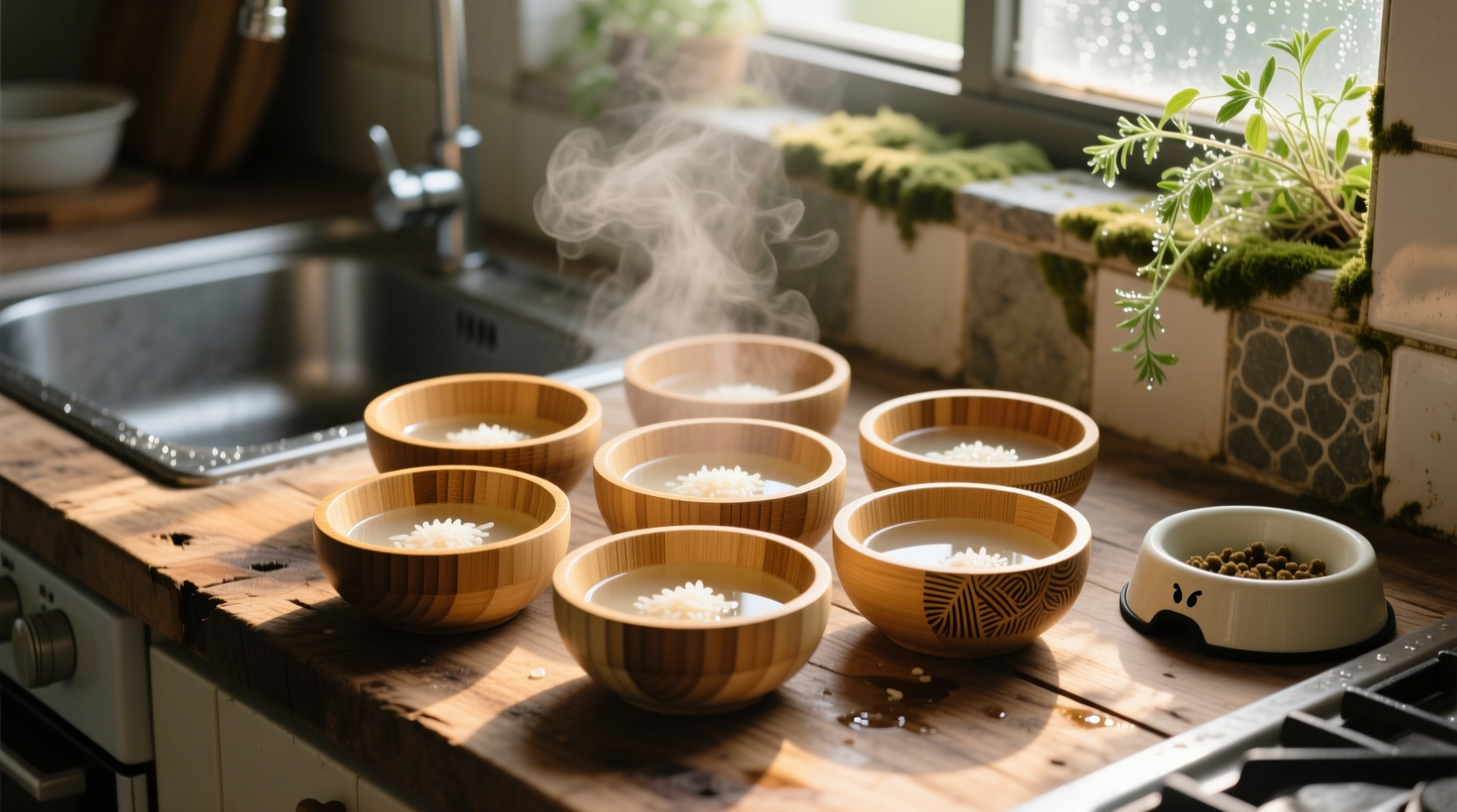 eco friendly cleaning tips bamboo bowls fermented rice water