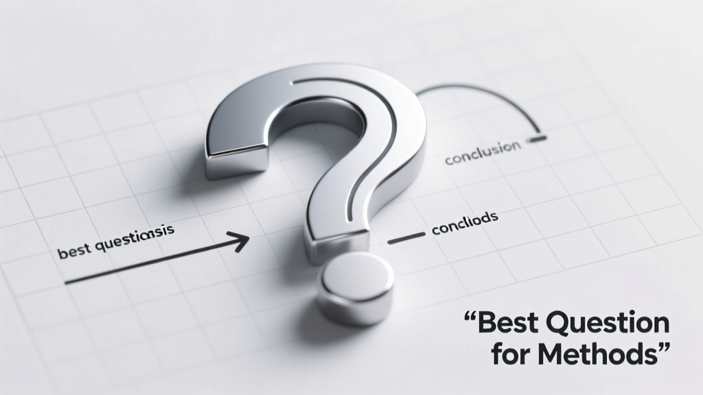 The Best Question for Methods: Precision, Purpose, and Practical Application in Research and Engineering