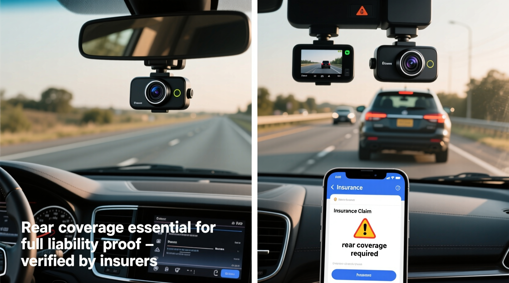 dash cam front and rear vs front only is rear coverage essential for insurance claims