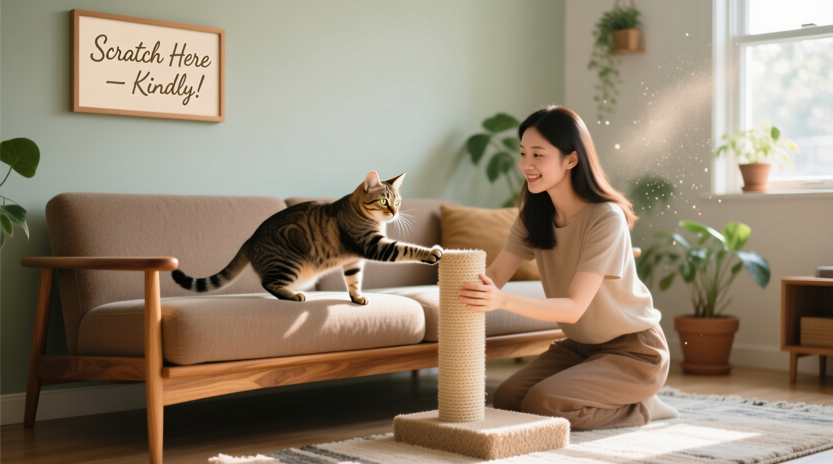 Image showcasing How To Stop Your Cat From Scratching Furniture Humane Deterrents