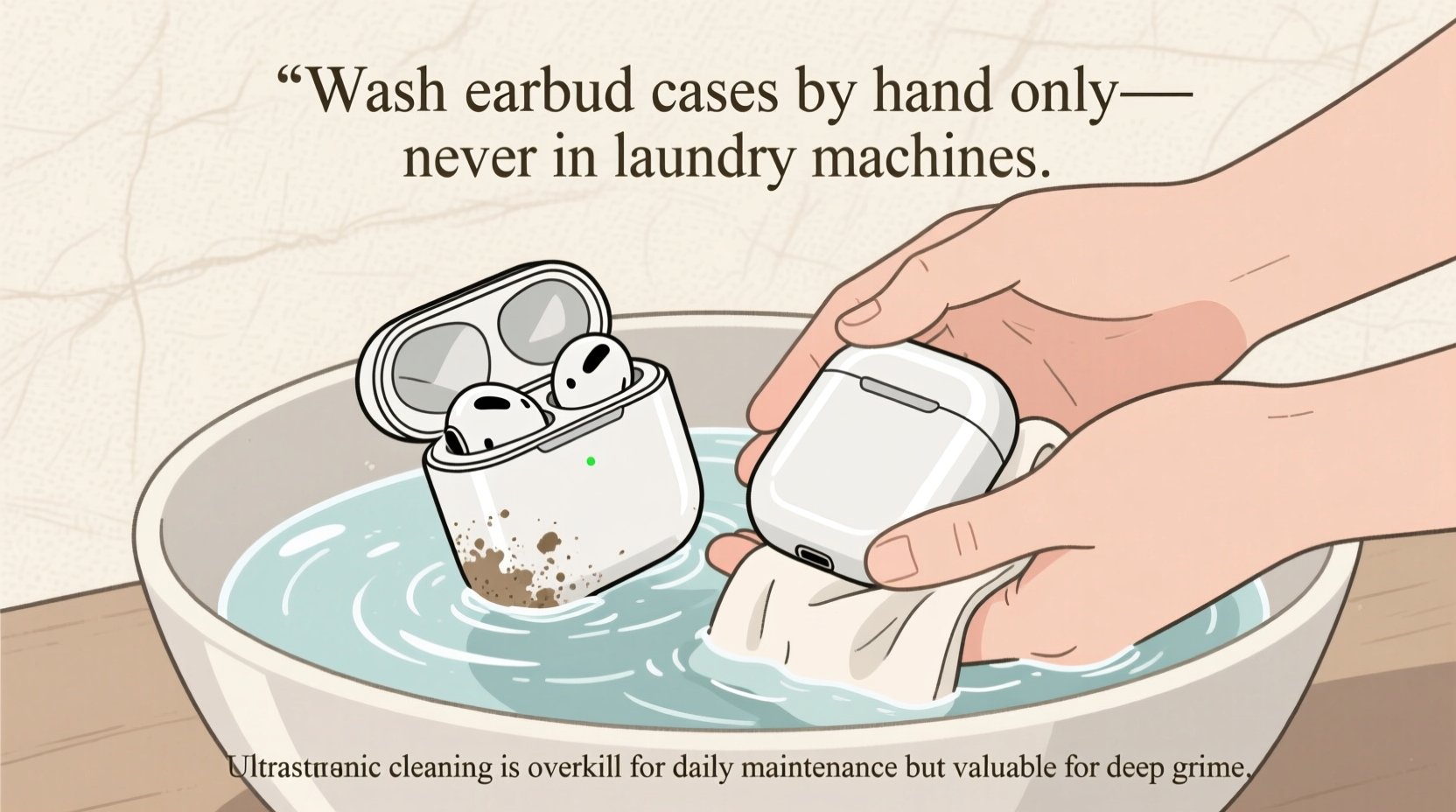can you wash bluetooth earbud cases in the laundry