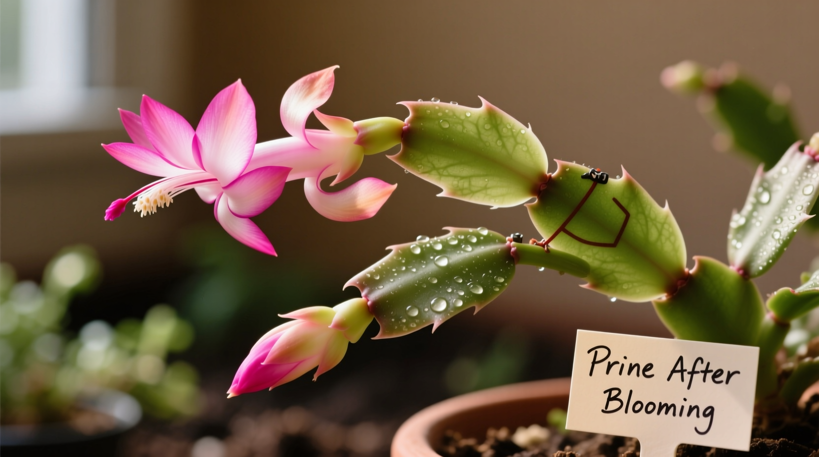 when to prune christmas cactus
