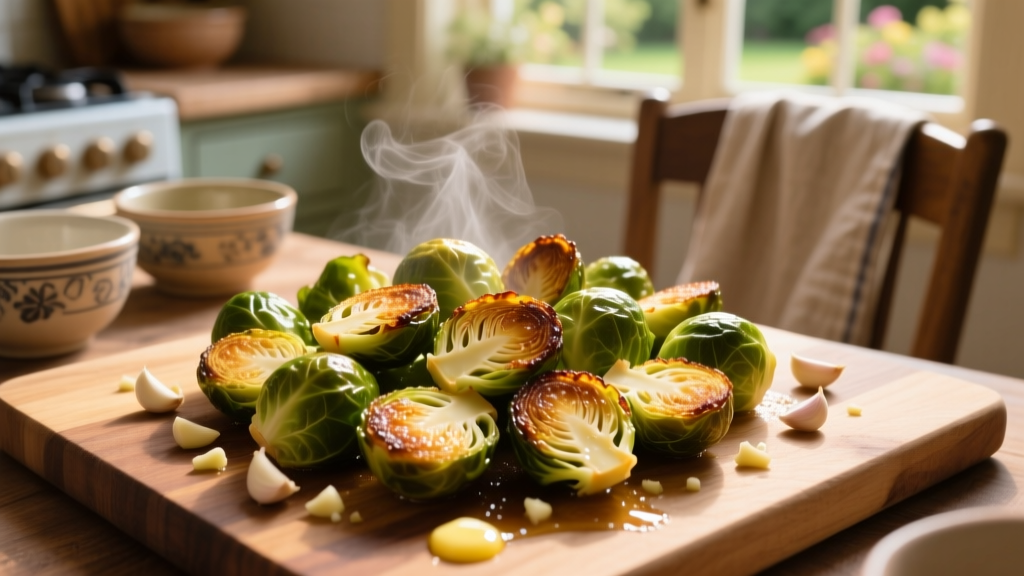 Garlic Butter Brussels Sprouts in Air Fryer (Crispy!) 
