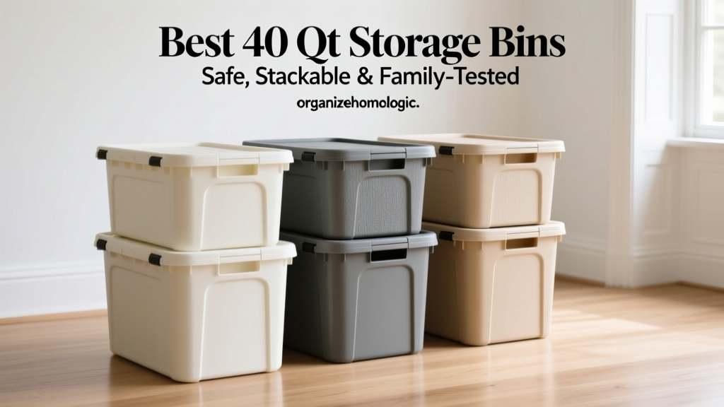 Best 40 Qt Storage Bins: Safe, Stackable & Family-Tested