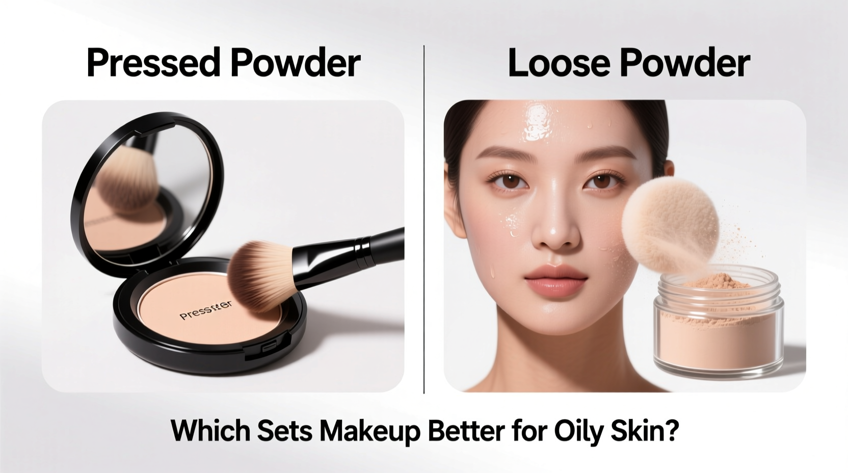 pressed powder vs loose powder which sets makeup better for oily skin