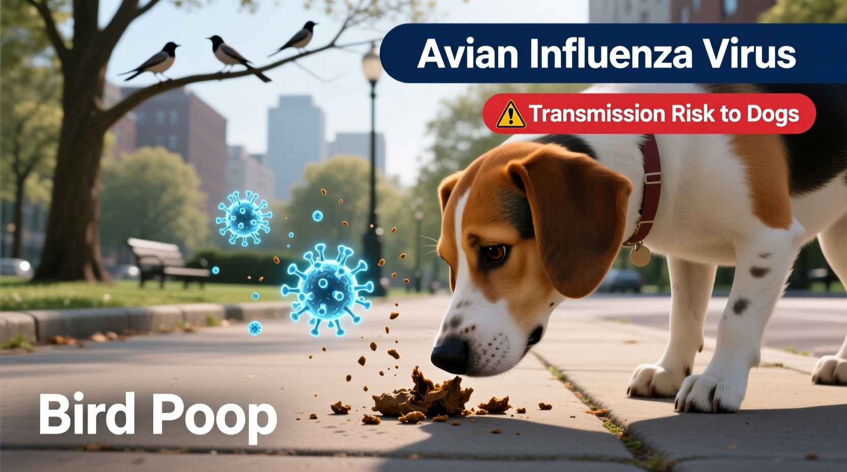 can dogs get bird flu from bird poop
