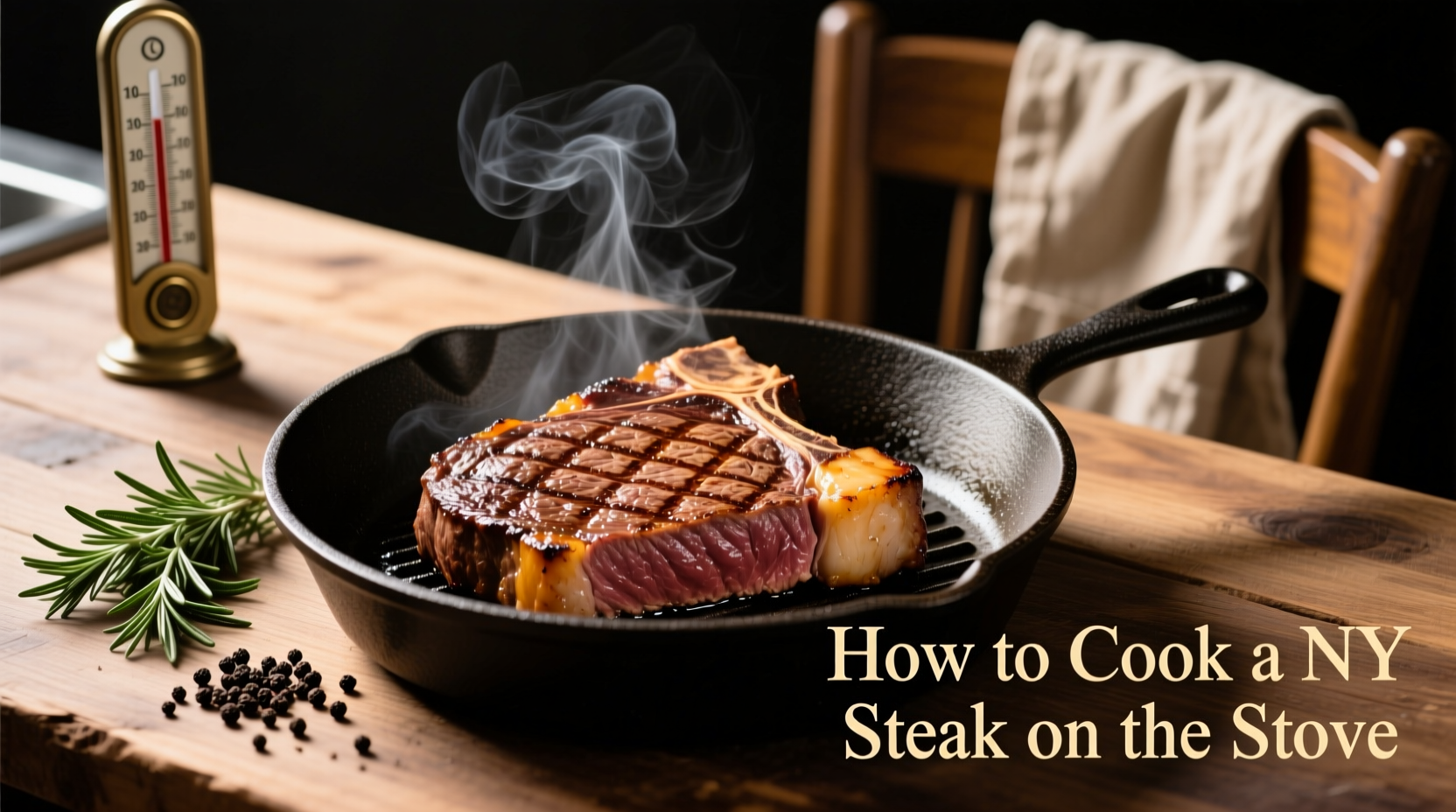 how to cook a ny steak on the stove