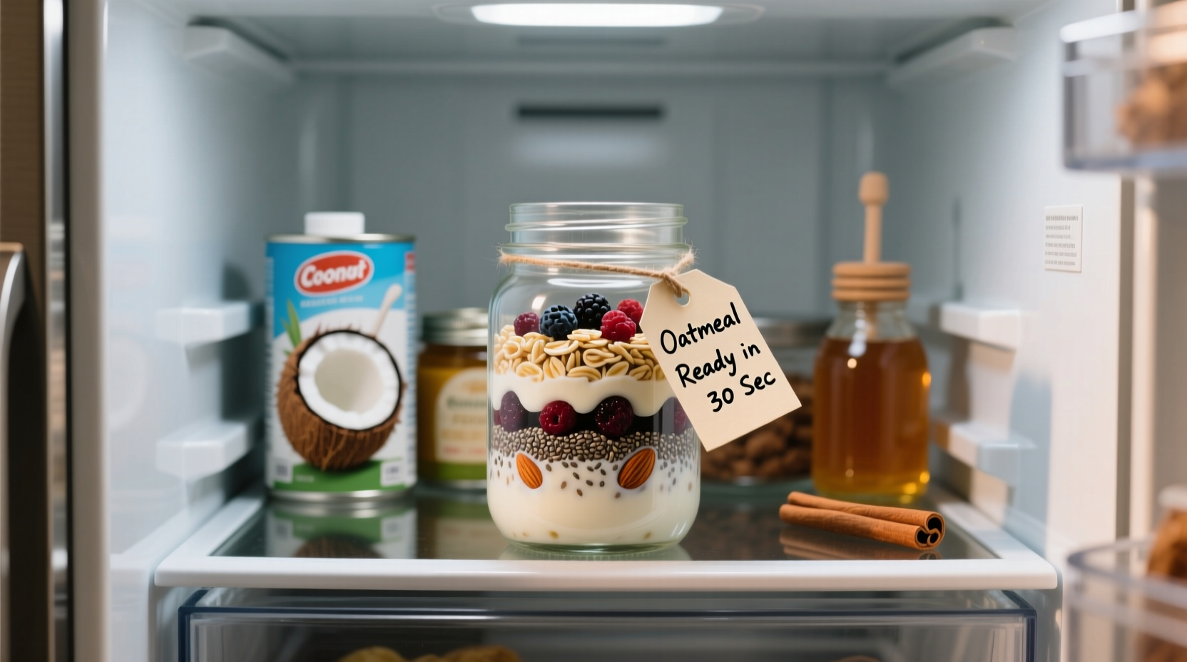 make grab and go oatmeal in your fridge
