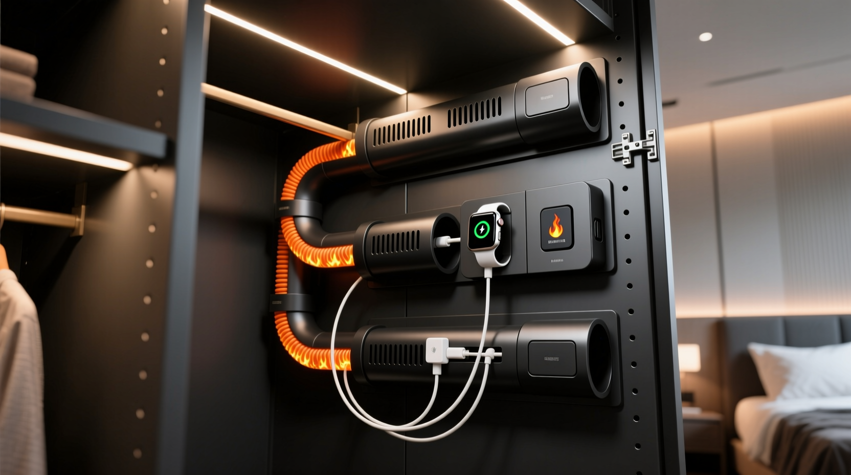 closet organization tips hide cables safely