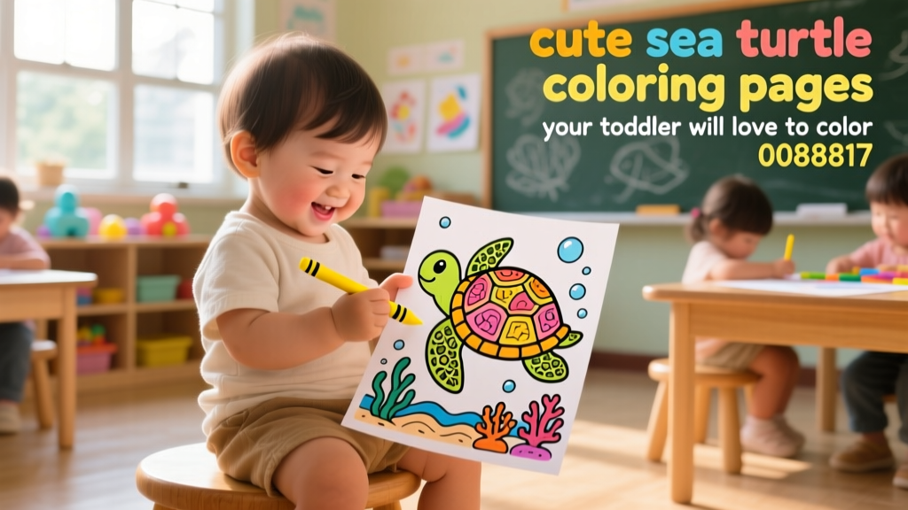 Cute Sea Turtle Coloring Pages Your Toddler Will Love To Color: Developmentally Smart Printables for Ages 2–4