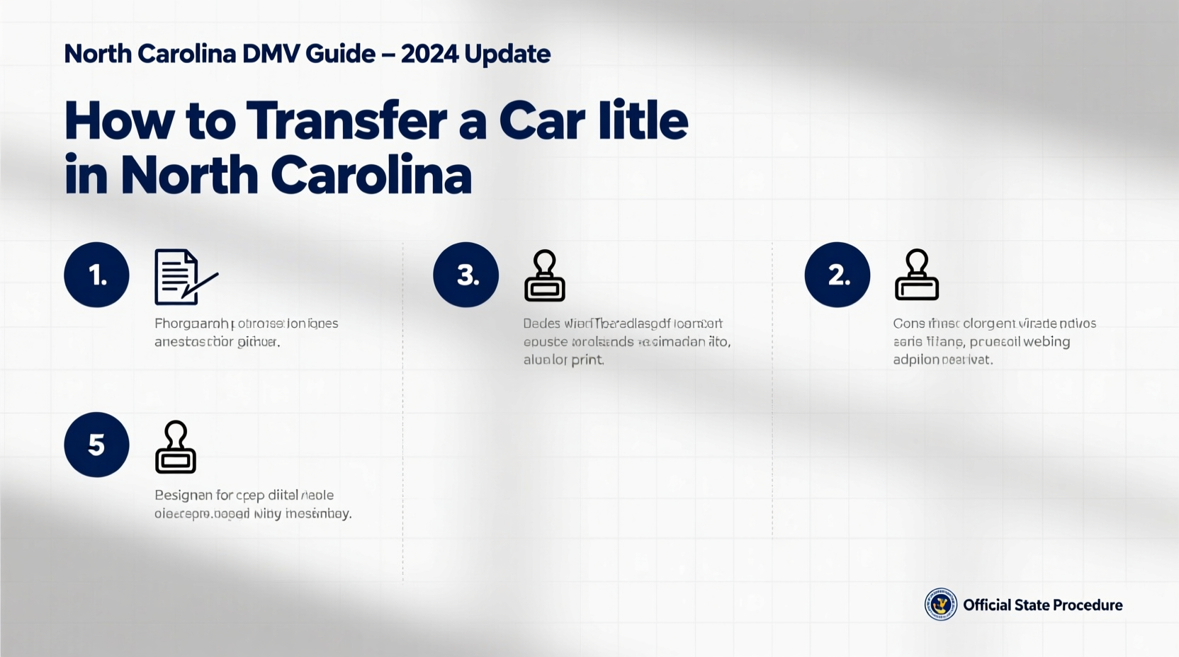 how to transfer a car title in nc