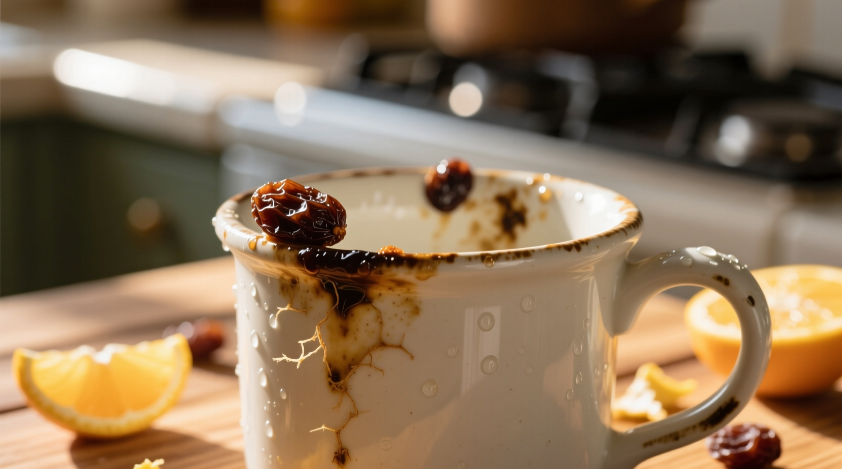 remove dried fruit stains
