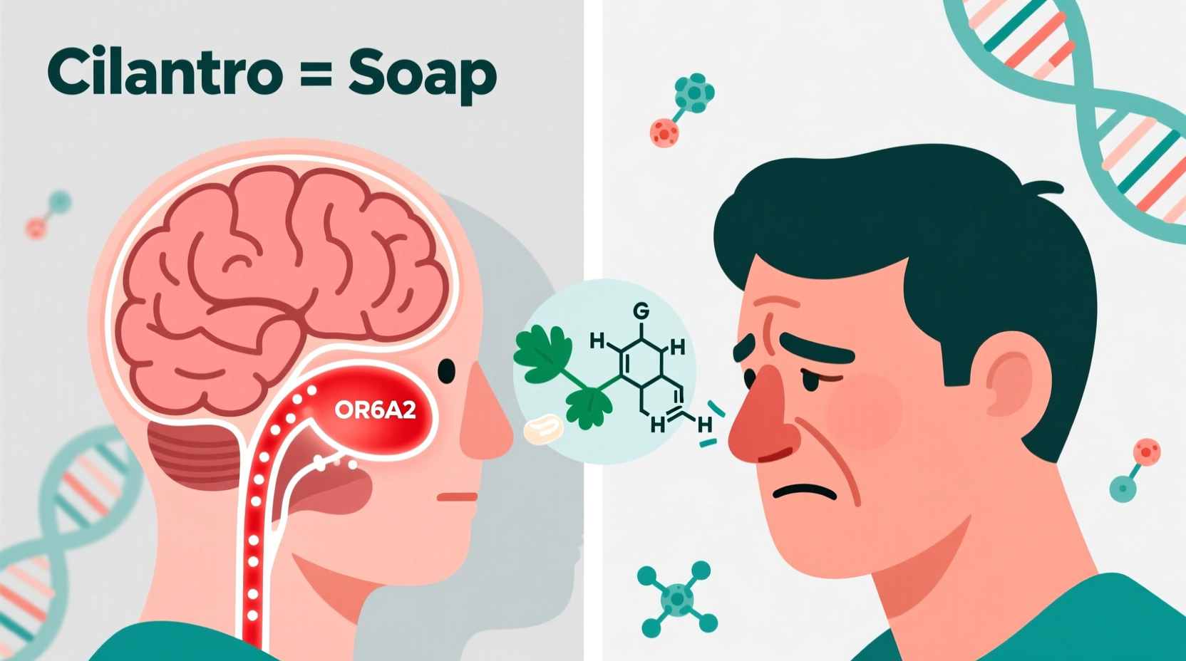 why does cilantro taste like soap to some people genetics