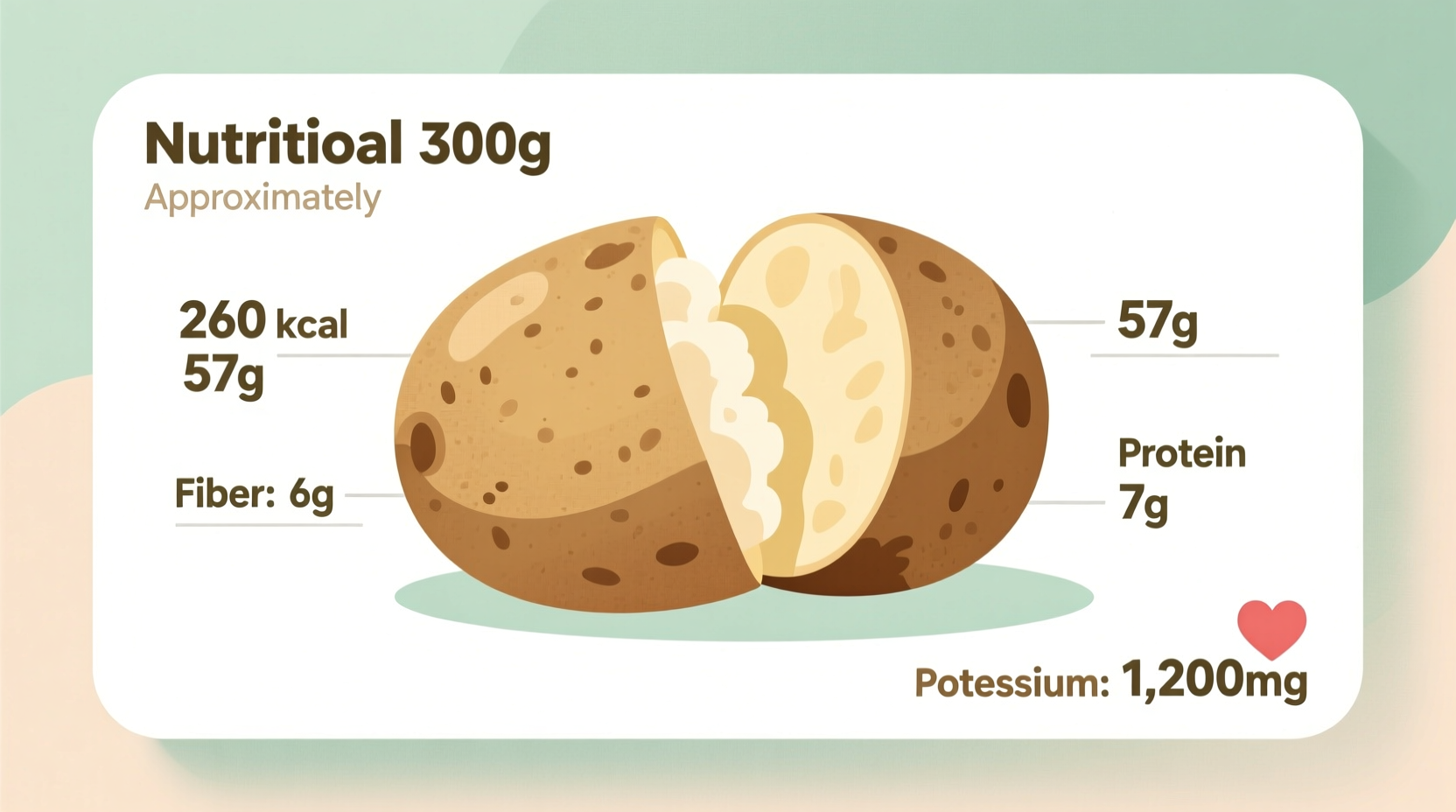 Large Baked Potato Calories: 275-290 in 300g Serving