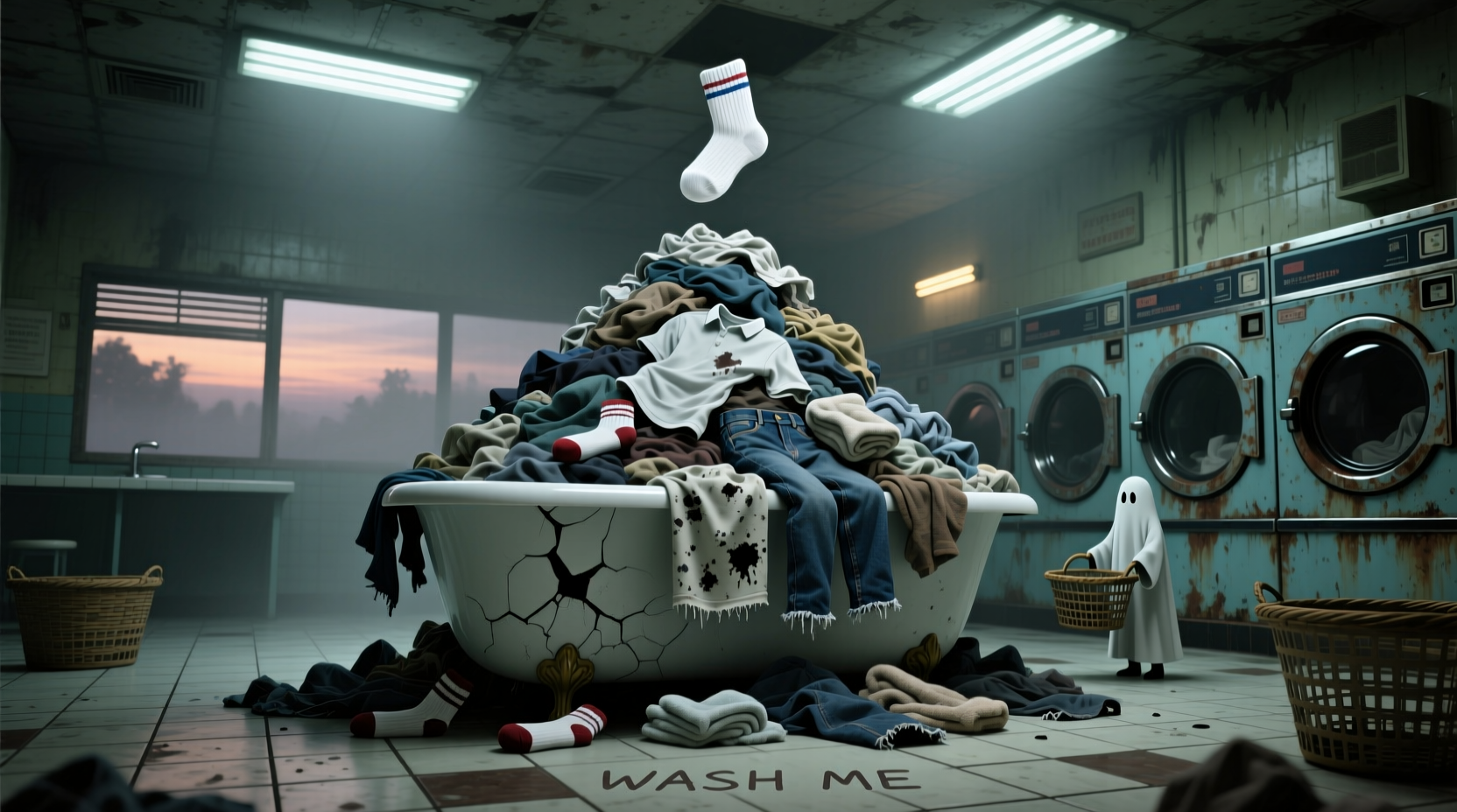 declare laundry bankruptcy to get clothes under contr