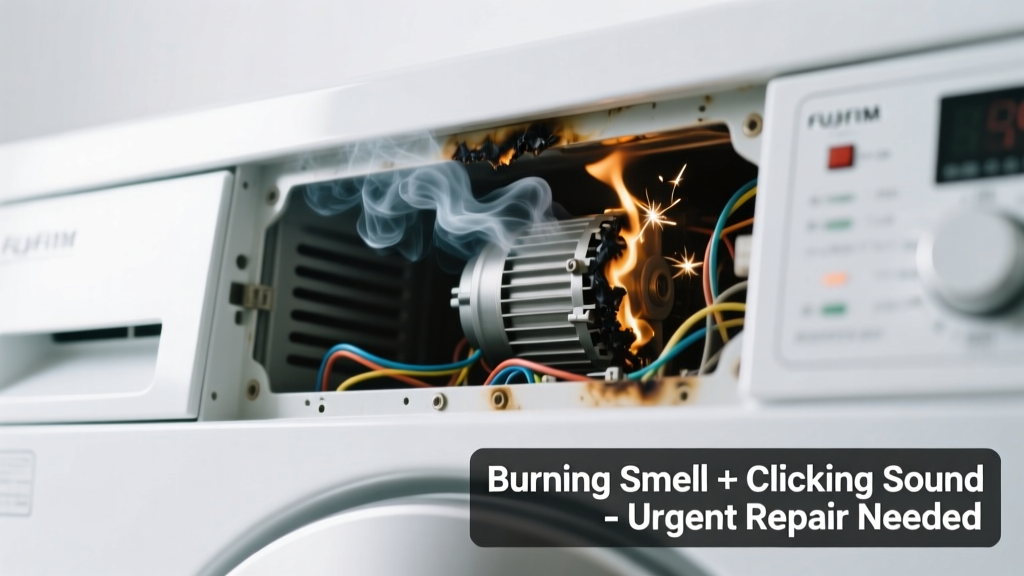 Dryer Smells Burning & Makes Clicking Sound: Quick Diagnosis