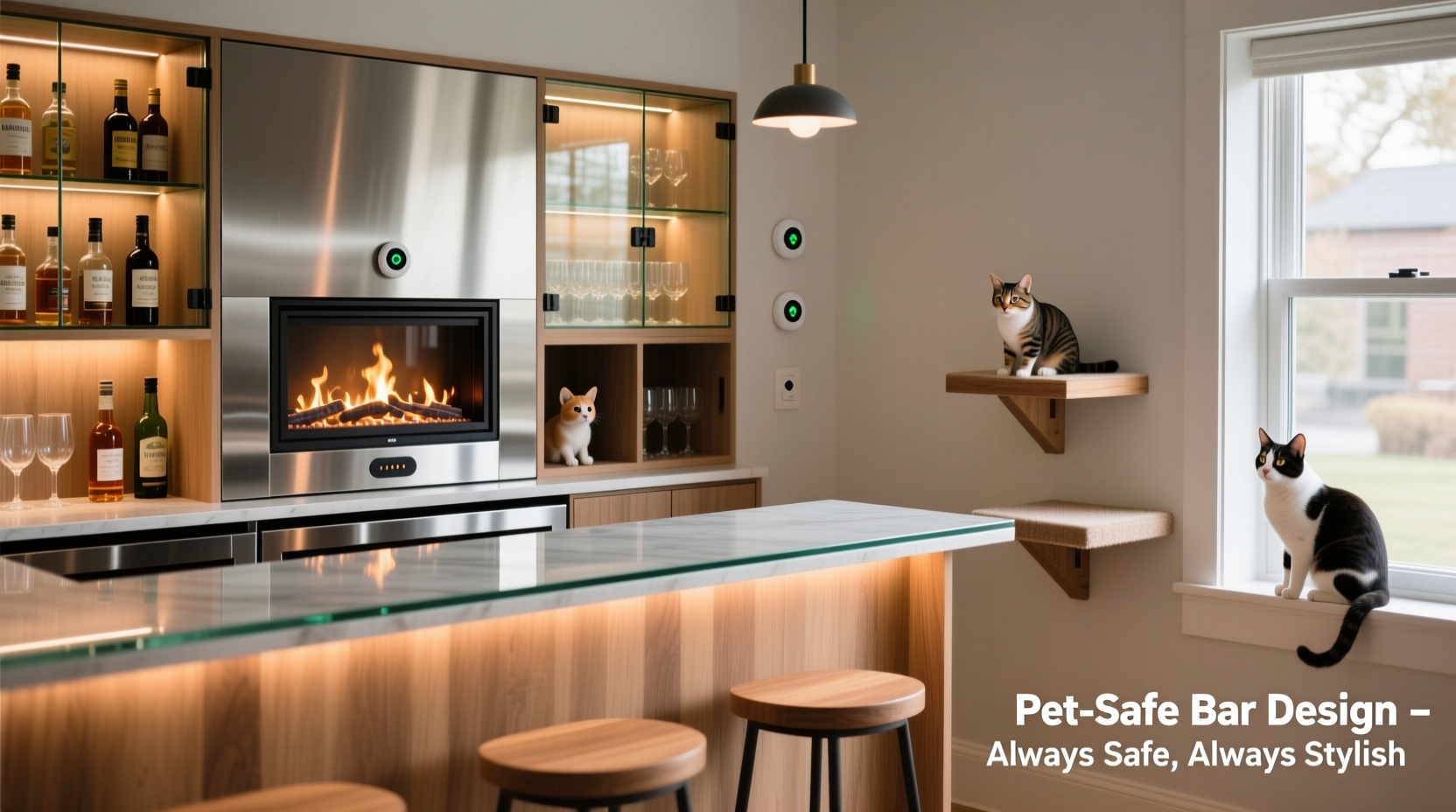 pet-safe home bar setups keeping curious cats and dogs away from ethanol