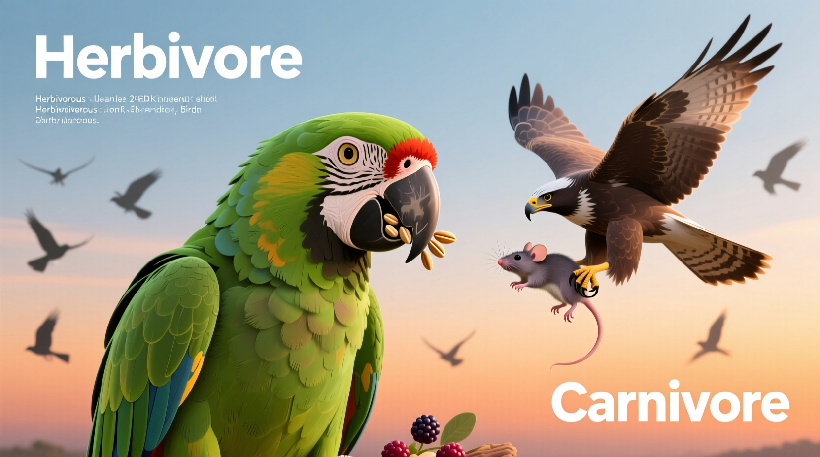 is a bird a herbivore