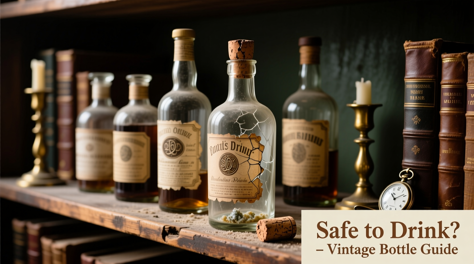 are vintage liquor bottles safe to drink from or should they stay on display