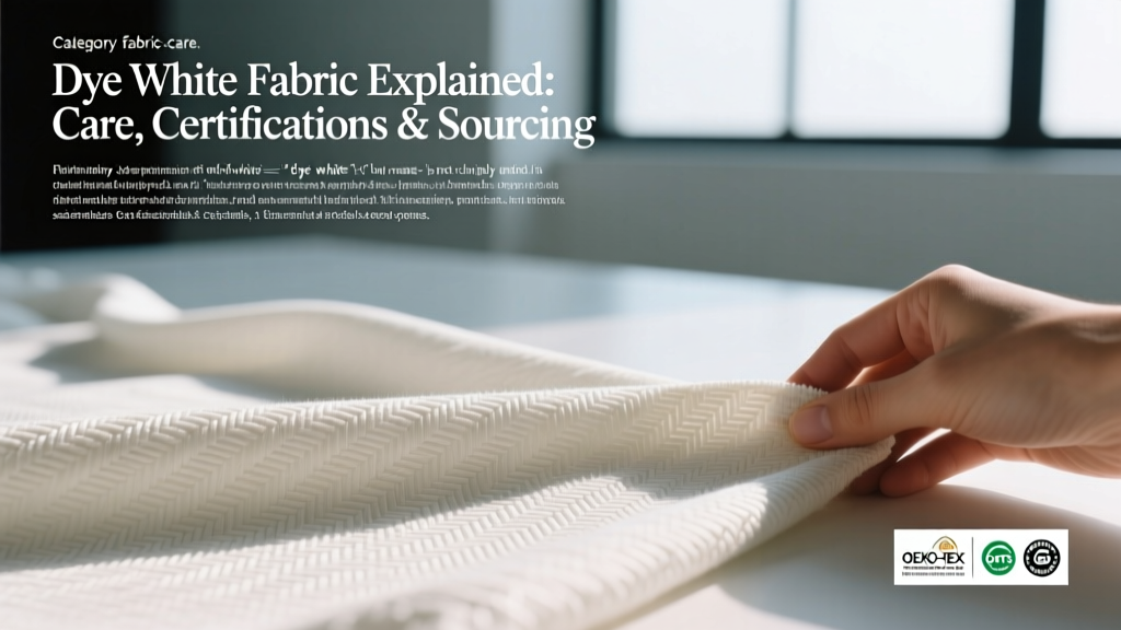 Dye White Fabric Explained: Care, Certifications & Sourcing