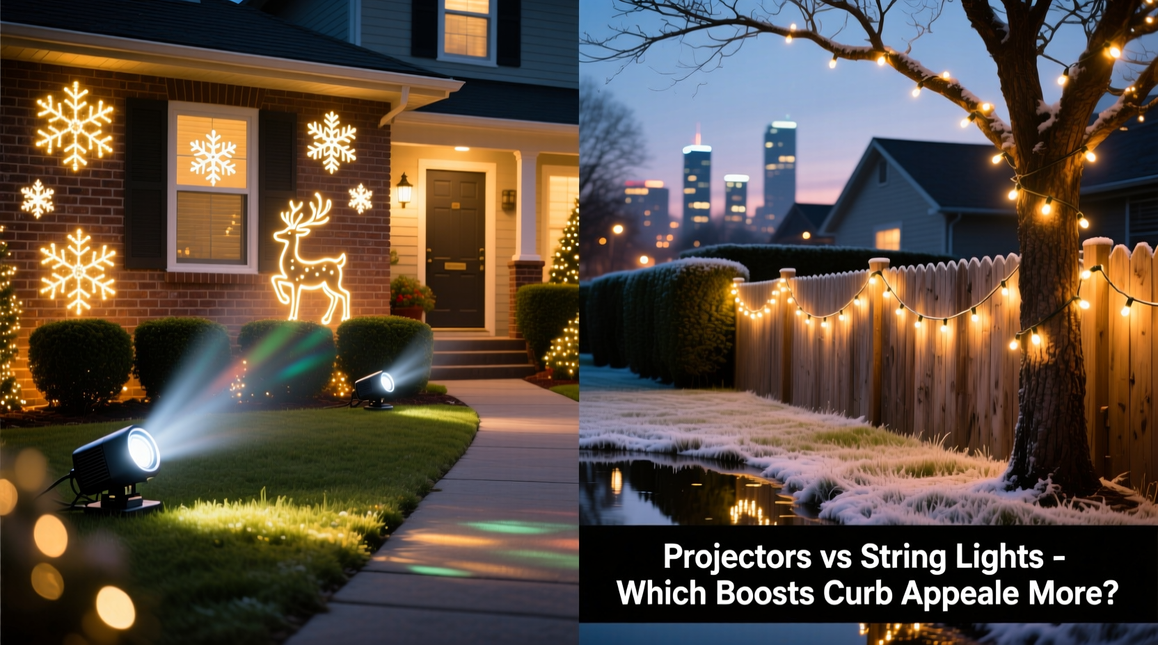 Outdoor Christmas Light Projectors Vs String Lights Which Gives Better ...