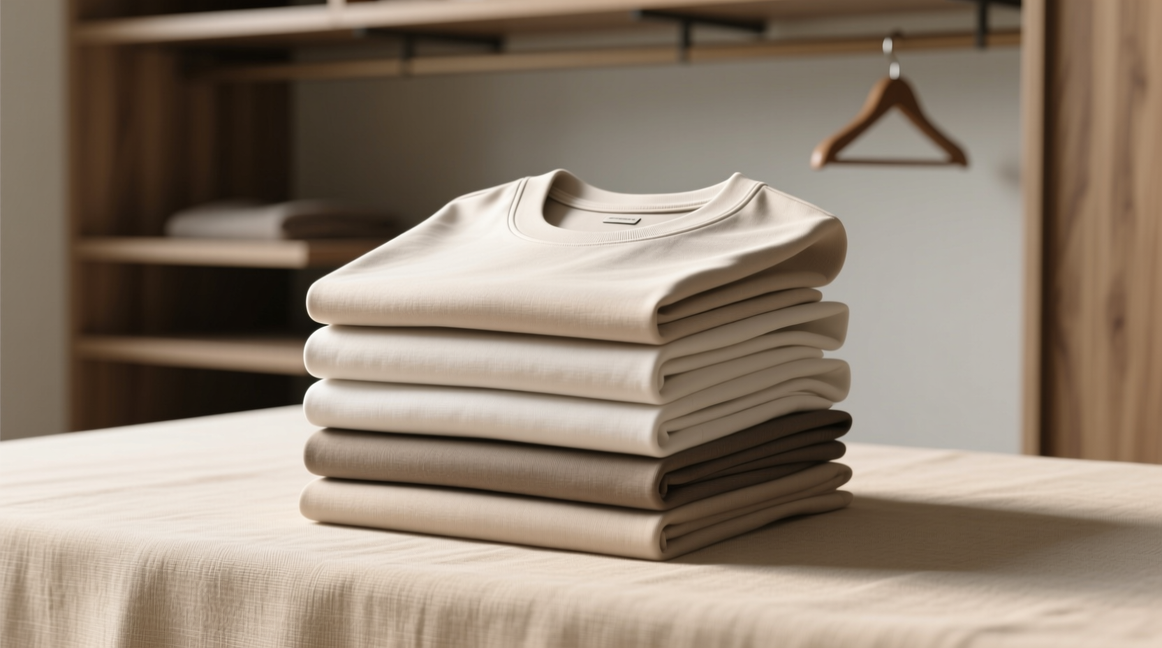 cotton blend tee storage folded vs hanging