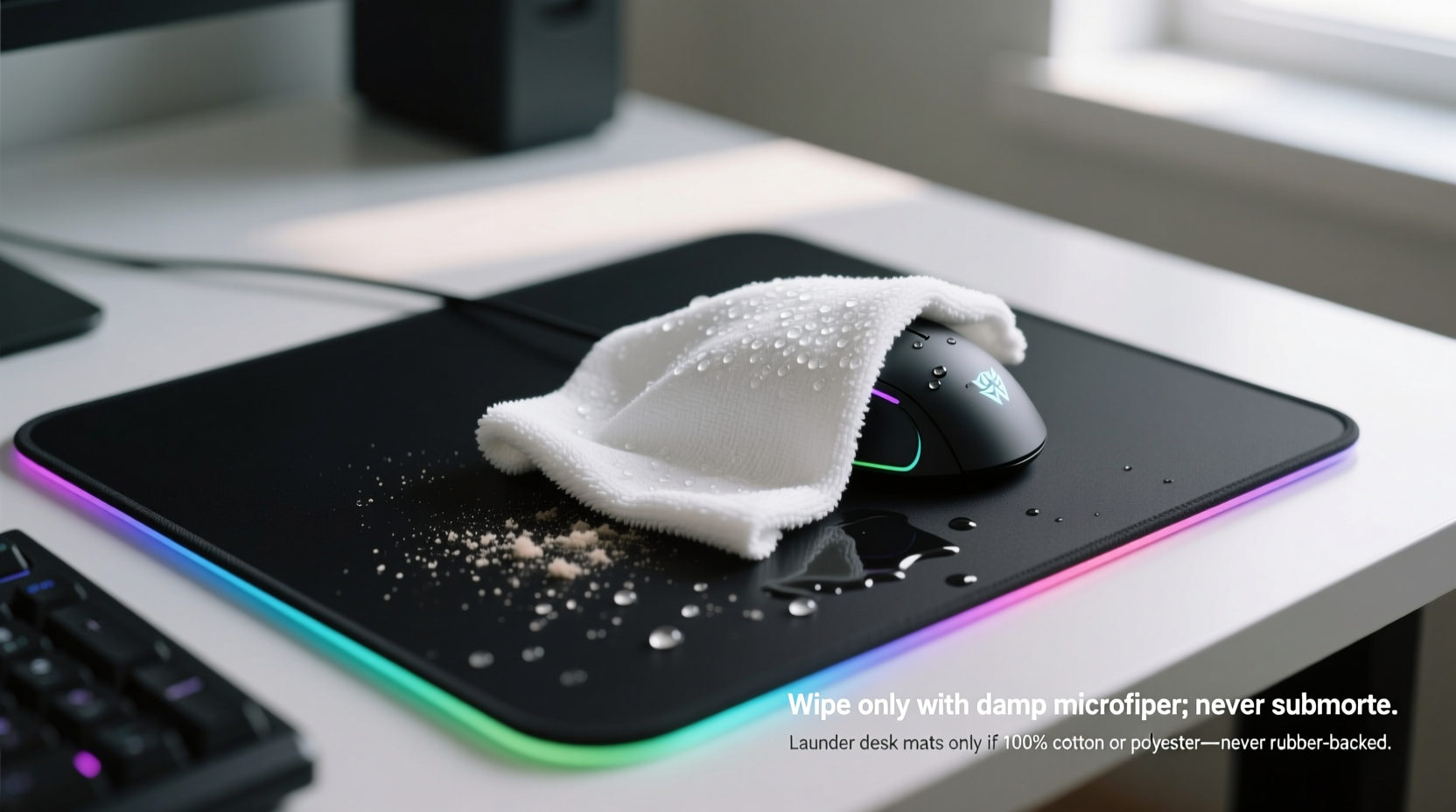 gaming mousepad vs desk mat cleaning guide