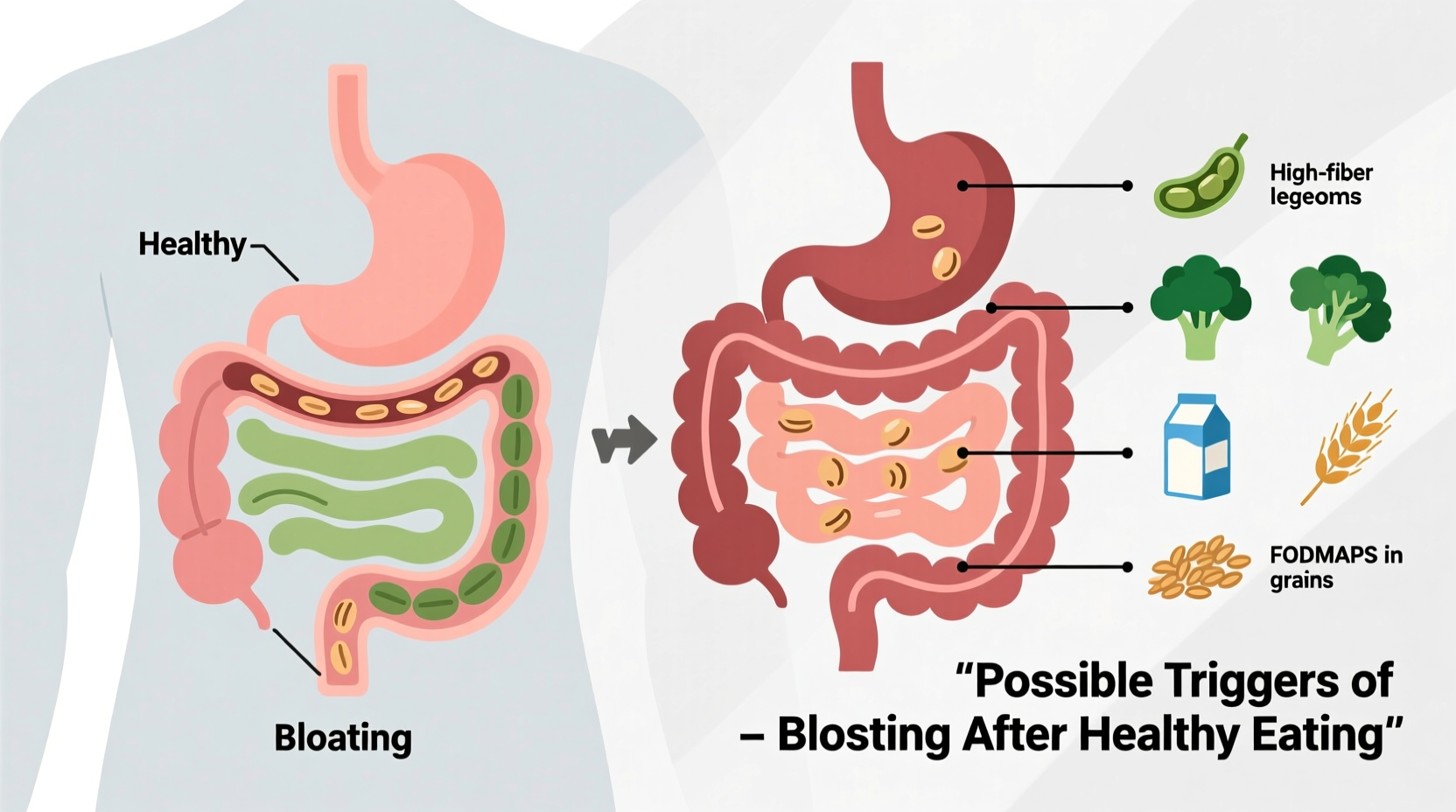 why do i feel bloated after eating healthy foods possible triggers