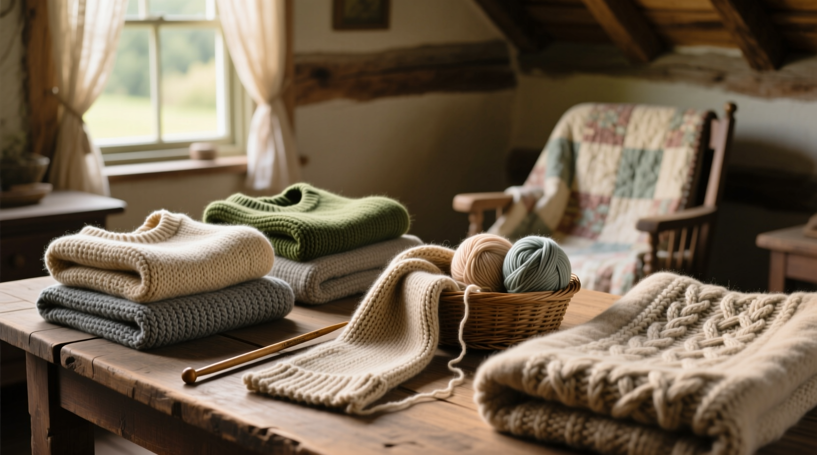 hand knit clothes and blanket care