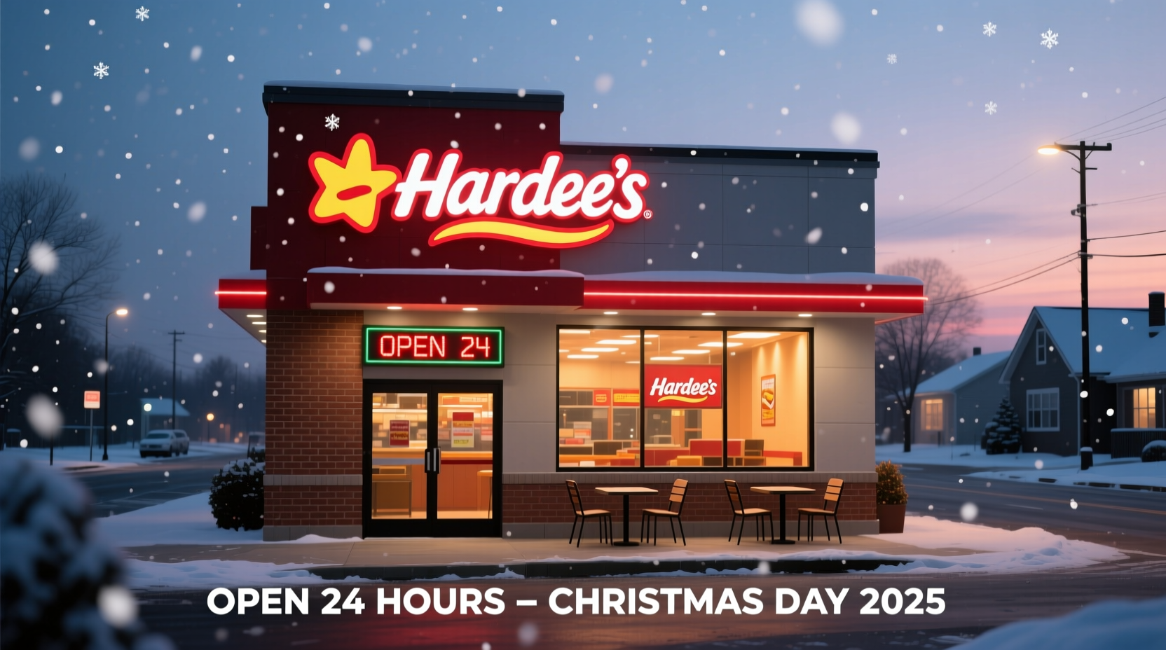 is hardees open christmas day