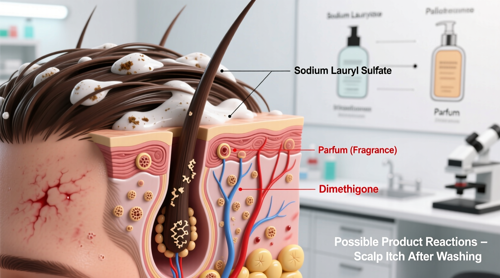 why does my scalp itch after washing hair possible product reactions