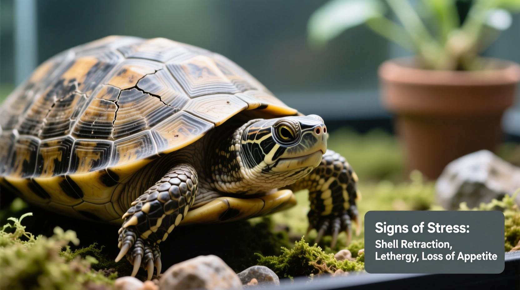 why is my turtle not coming out of its shell signs of stress