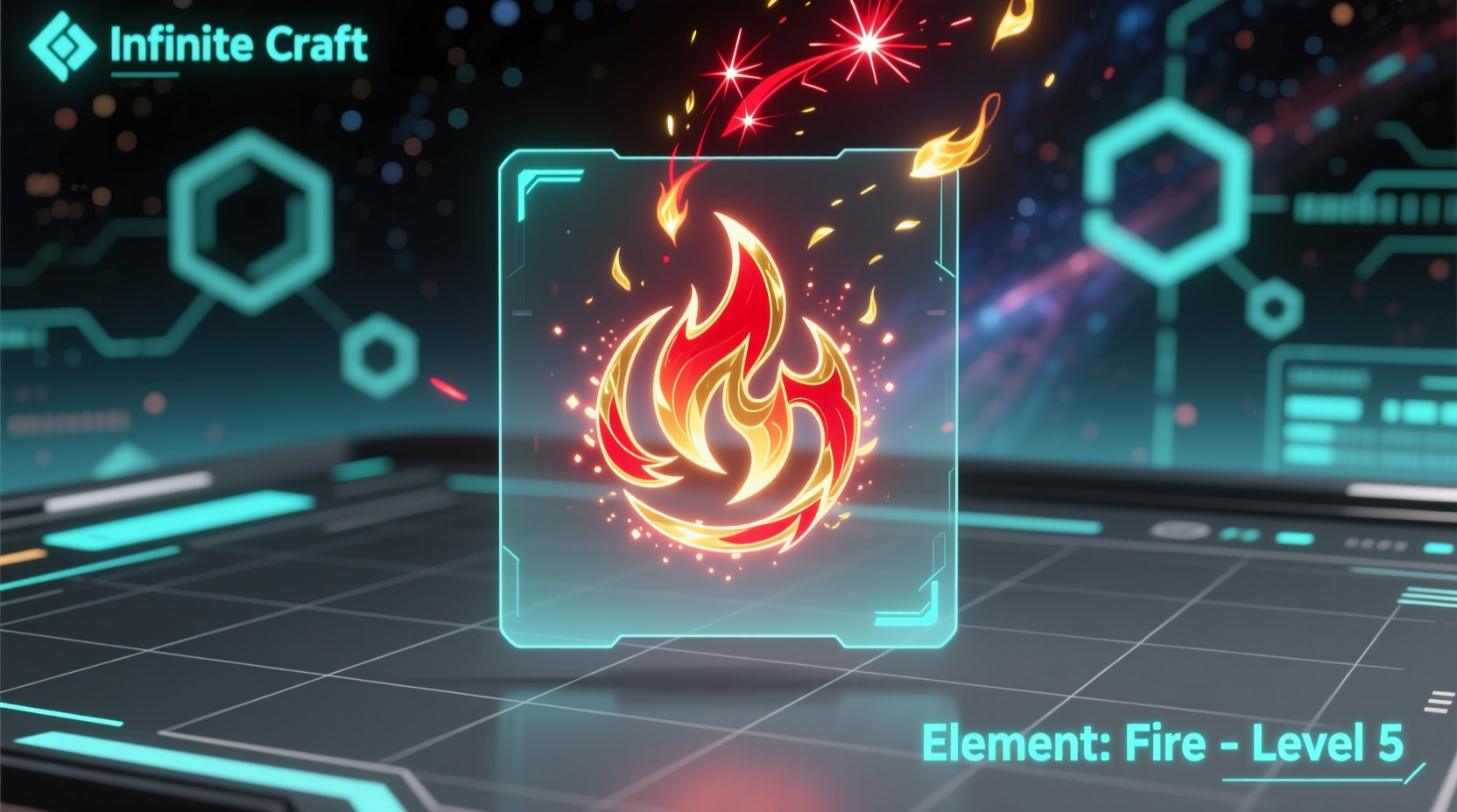 Anime element glowing in Infinite Craft interface