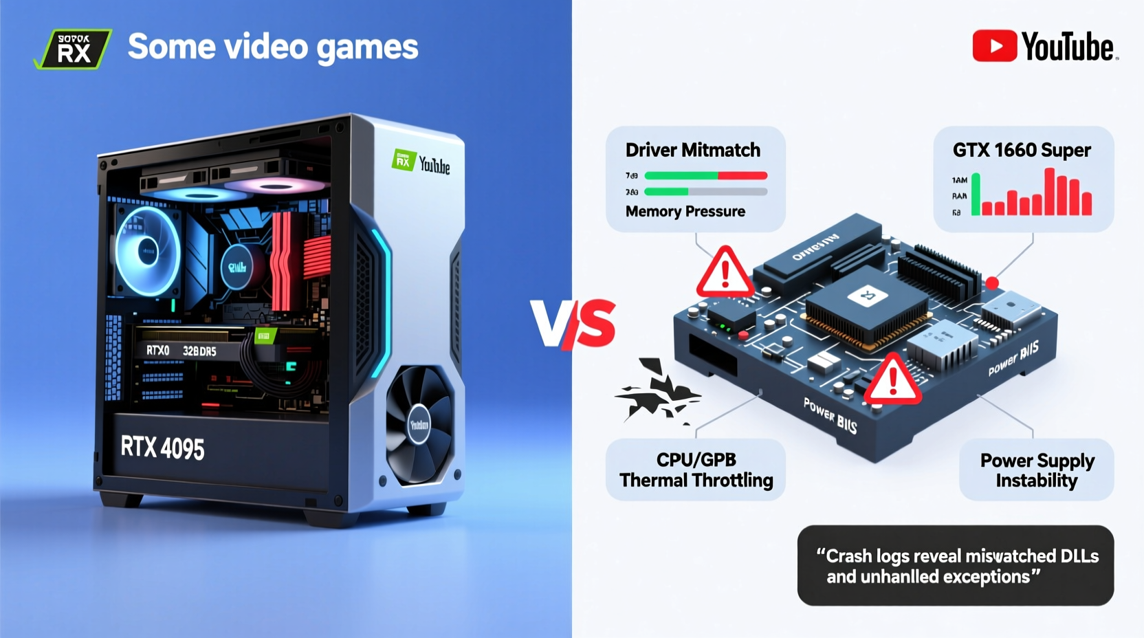 why do some video games crash only on specific pc builds