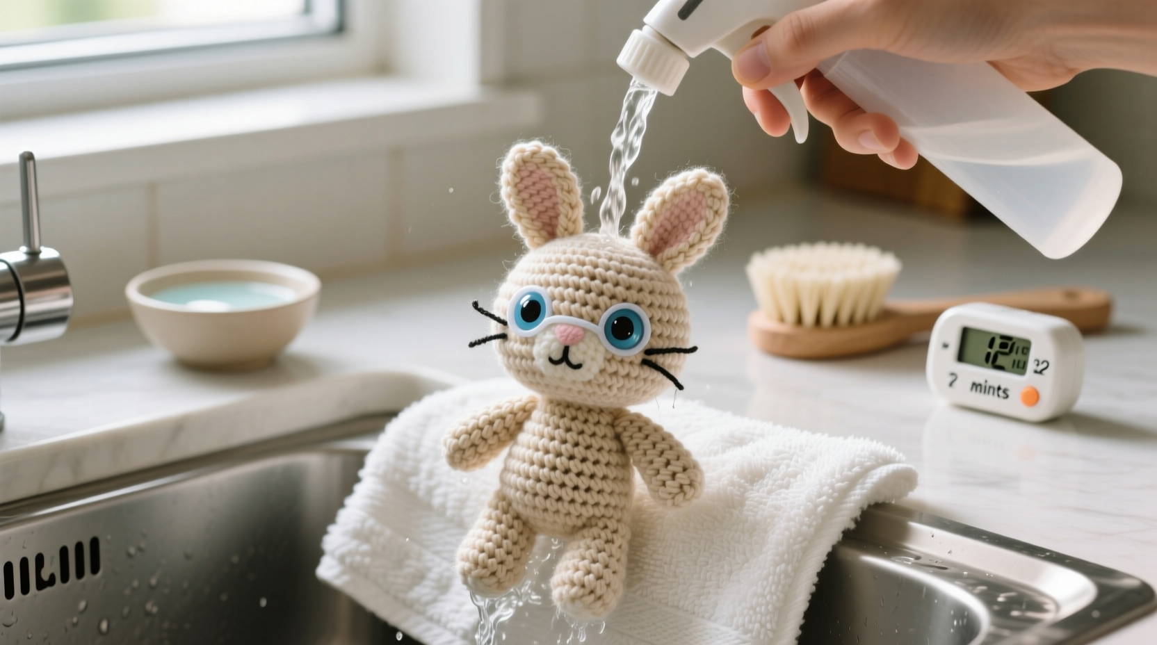 how to wash amigurumi with safety eyes safely