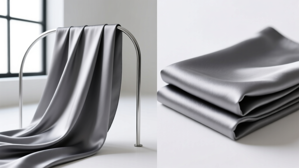 Gray Satin Fabric: Luxe Drape, Technical Precision