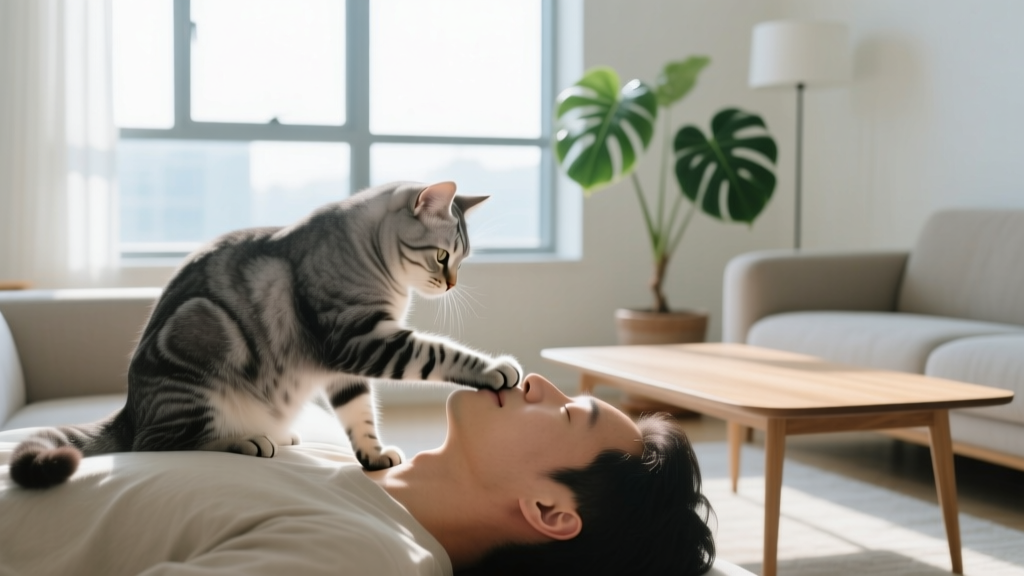 Cat Paw Kneading Your Neck: Comfort Behavior