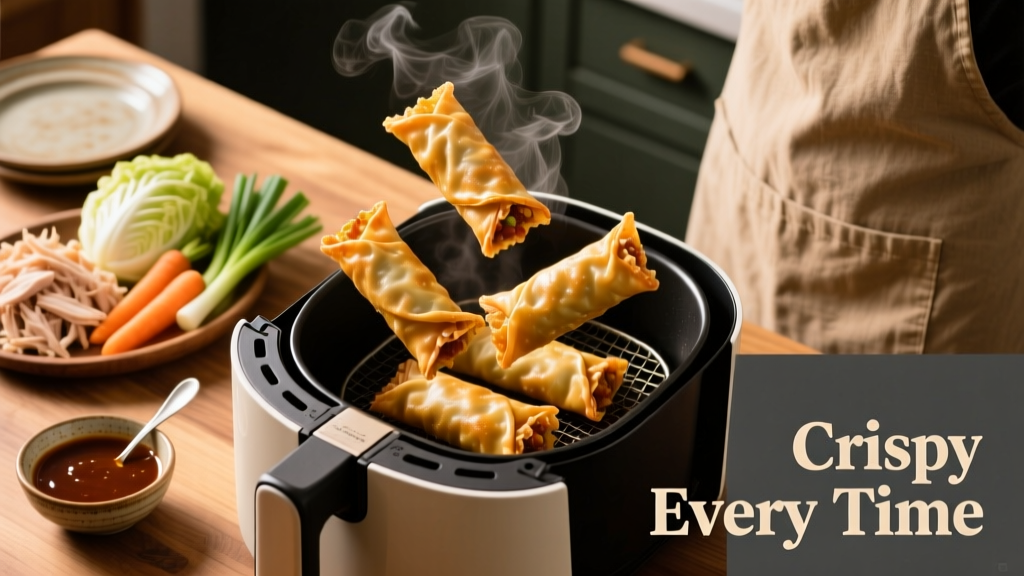 Crispy Air Fryer Chicken Egg Rolls (No Soggy Bottoms!)