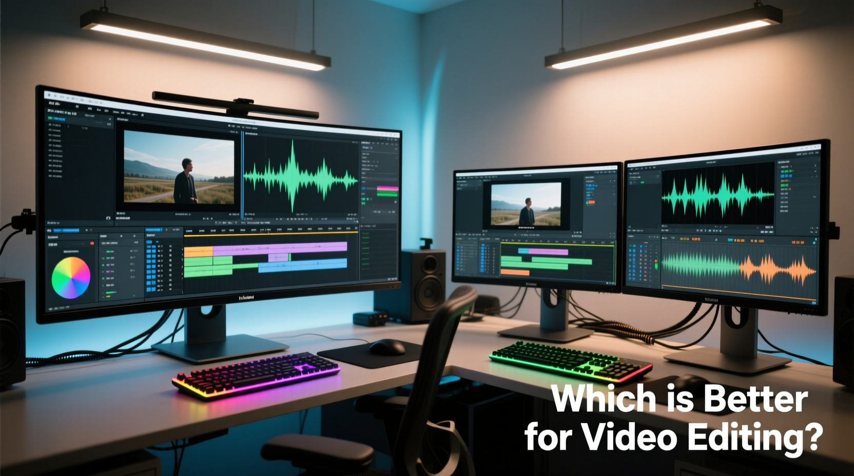 ultrawide monitor vs dual screens which is better for video editing