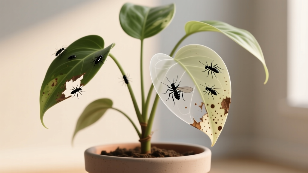 Tiny Black Bugs on Indoor Plants Dropping Leaves