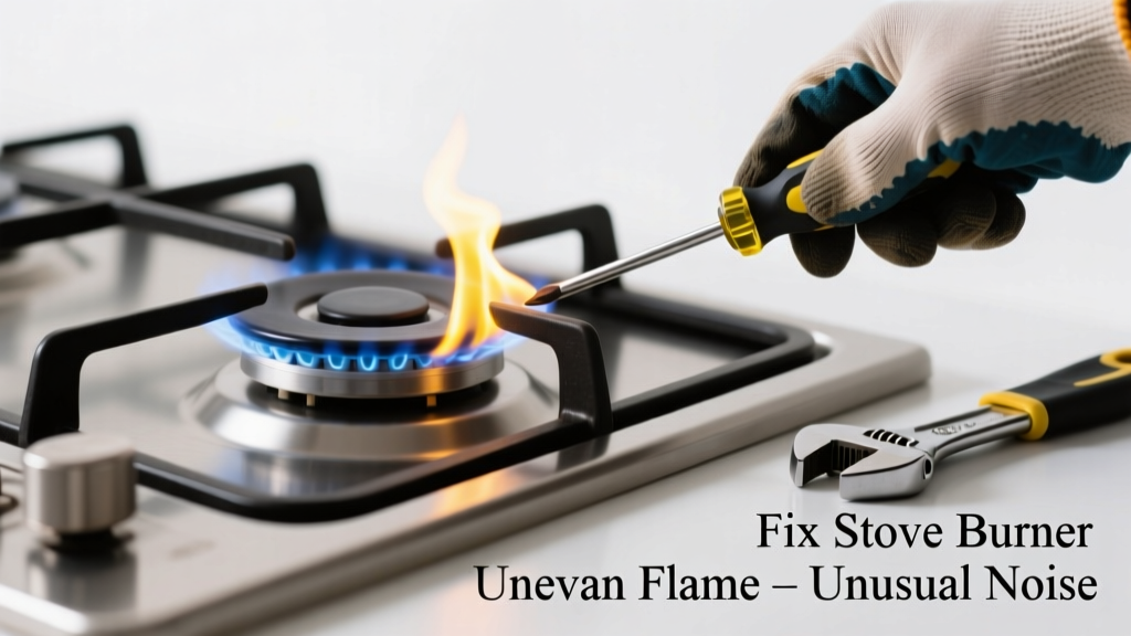 Fix Stove Burner Uneven Flame & Unusual Noise