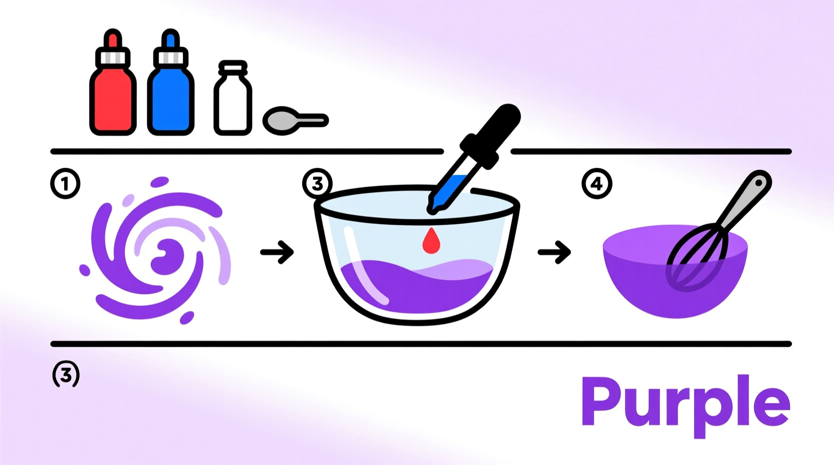 how to make the colour purple with food coloring